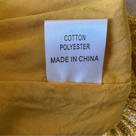 Princess Polly Romper Dress Mini White Dotted Floral Print Yellow Gold Sz 4 - Picture 6 of 6